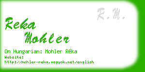 reka mohler business card